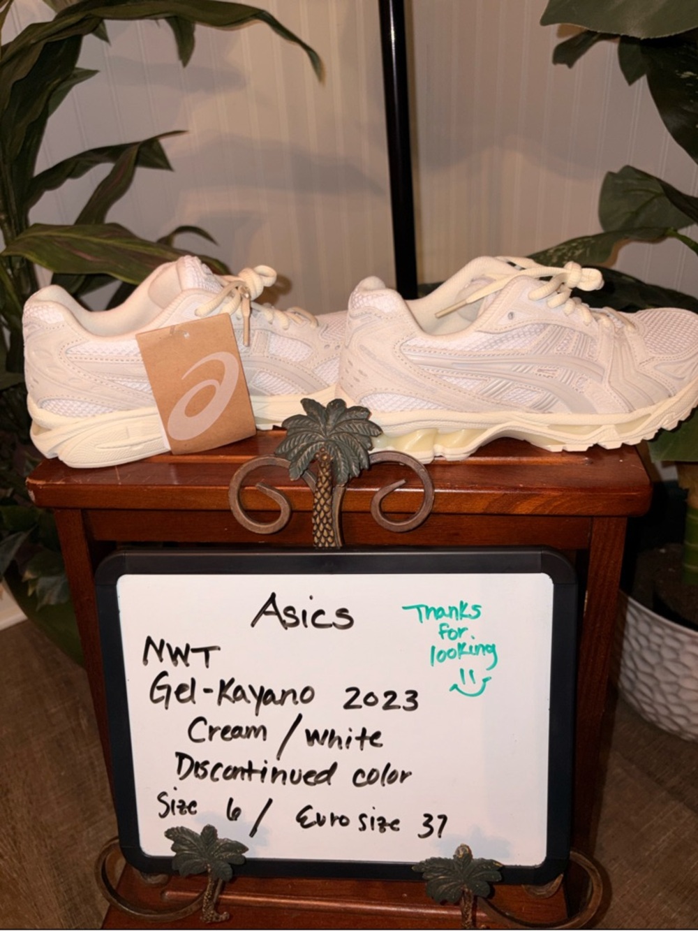 ASICS Gel-Kayano Cream/White Trainers (Discontinued Color 2023)